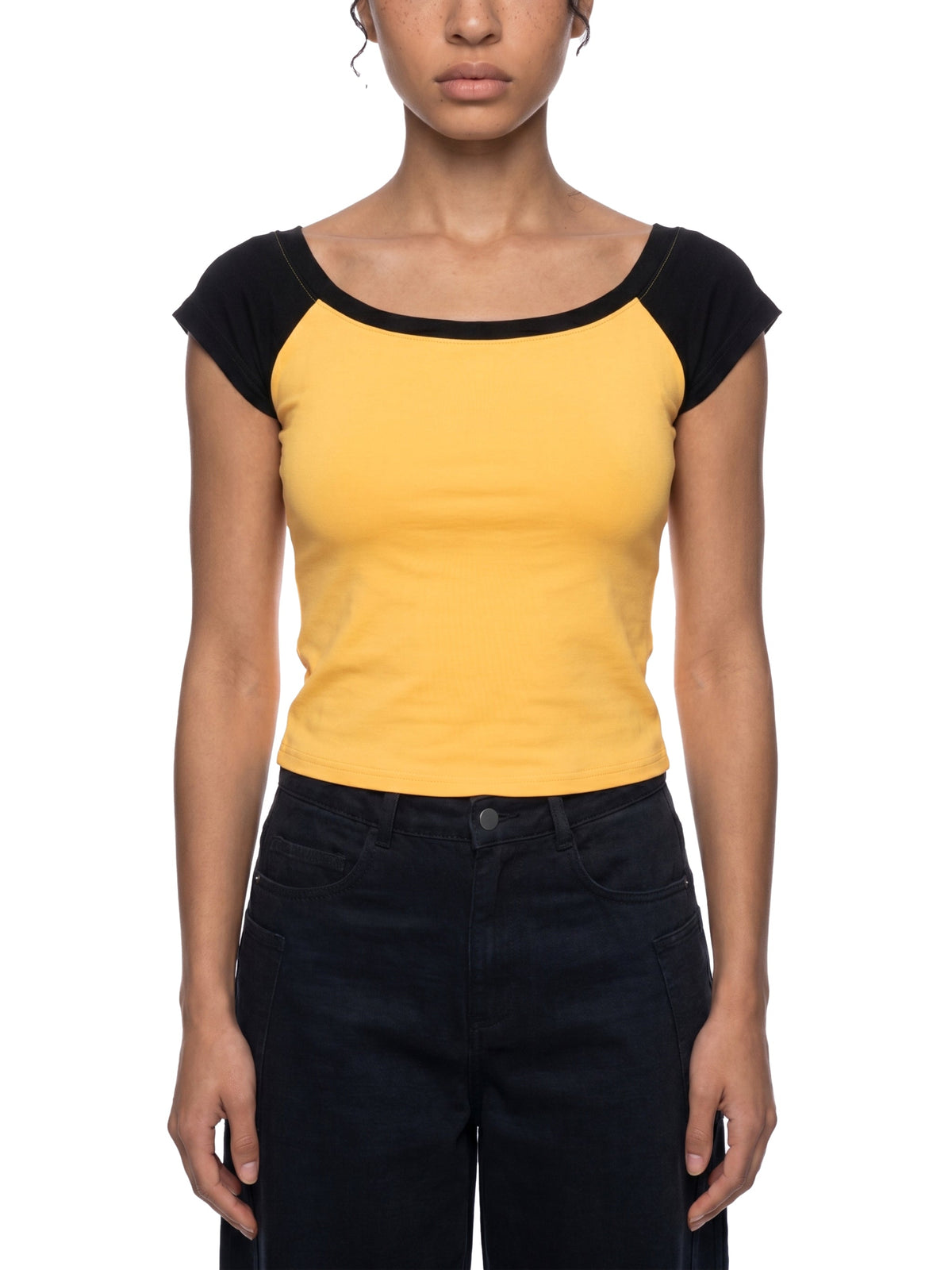Women's Color Block Raglan Baby T-Shirt