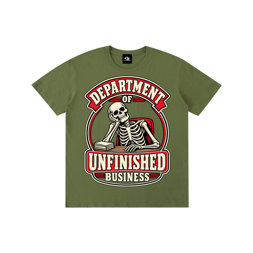 Department of Unfinished Business Pure Cotton Unisex T-Shirt