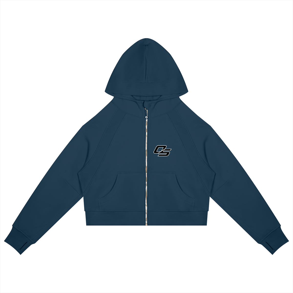 Women’s Cropped Zip-Through Hoodie