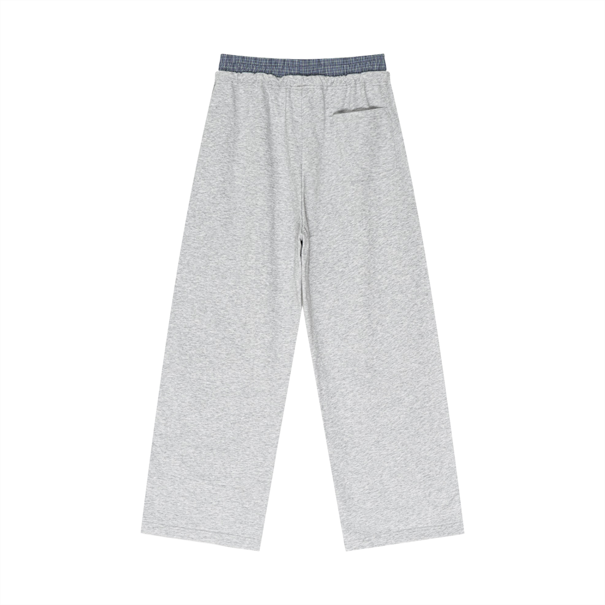 Unisex Plaid Contrast-Waist Pants product image