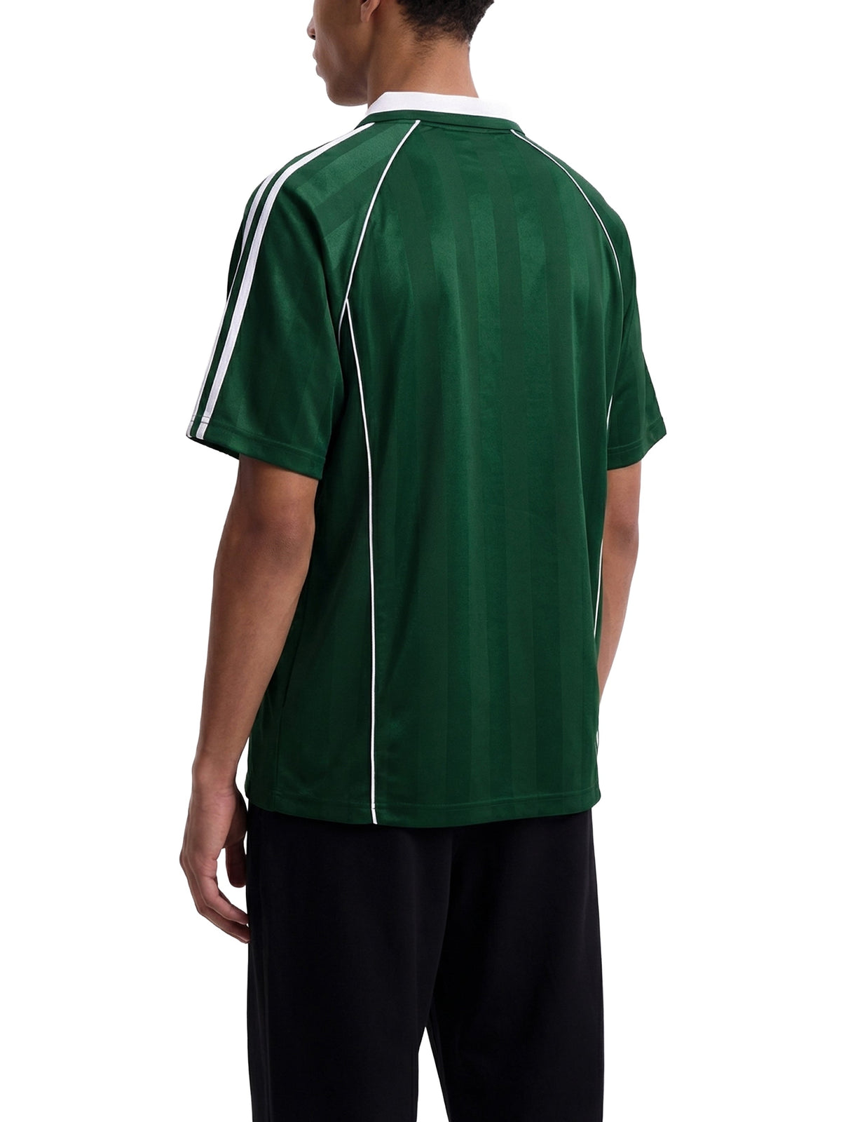 Unisex Shadow-Stripe Collared Soccer Jersey gallery view