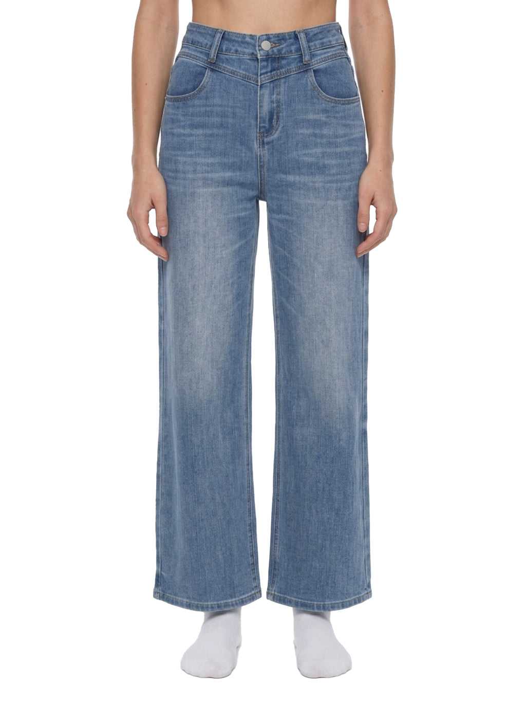 Women’s Vintage Wash Wide Leg Jeans