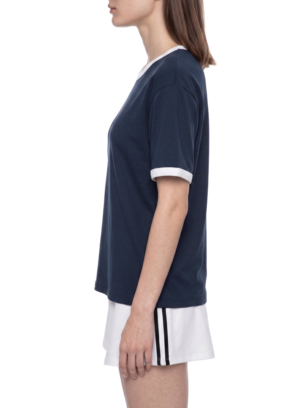 Unisex Contrast-Edge Ribbed Crewneck T-Shirt gallery view
