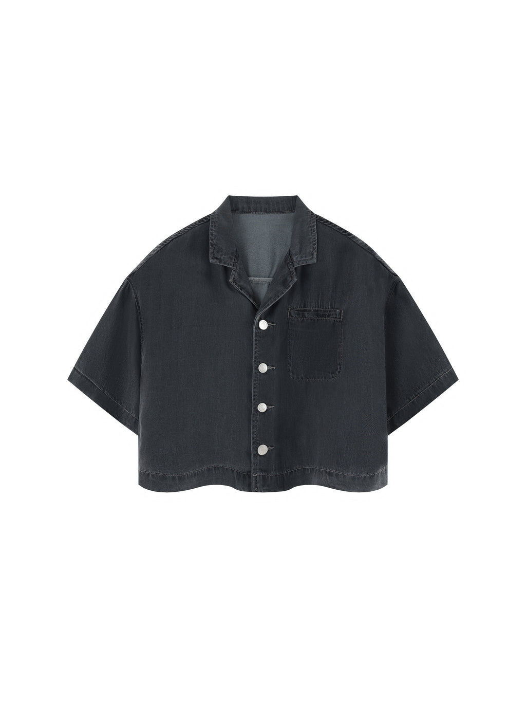 Women's Vintage Wash Boxy Cropped Shirt