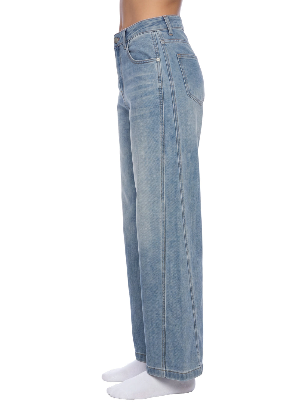 Women’s Vintage Wash High Rise Wide Leg Jeans