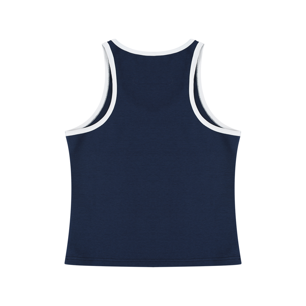 Women's Color Block Cropped Tank Top