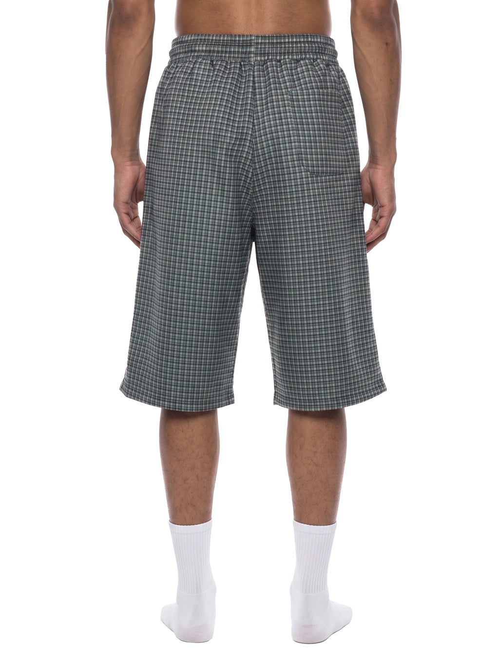 Unisex Plaid Drawstring Shorts
