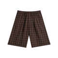 Unisex Plaid Wide-Leg Shorts