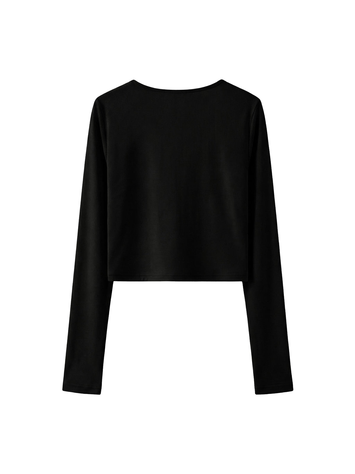 Women's Ruched Long Sleeve Crop T-Shirt