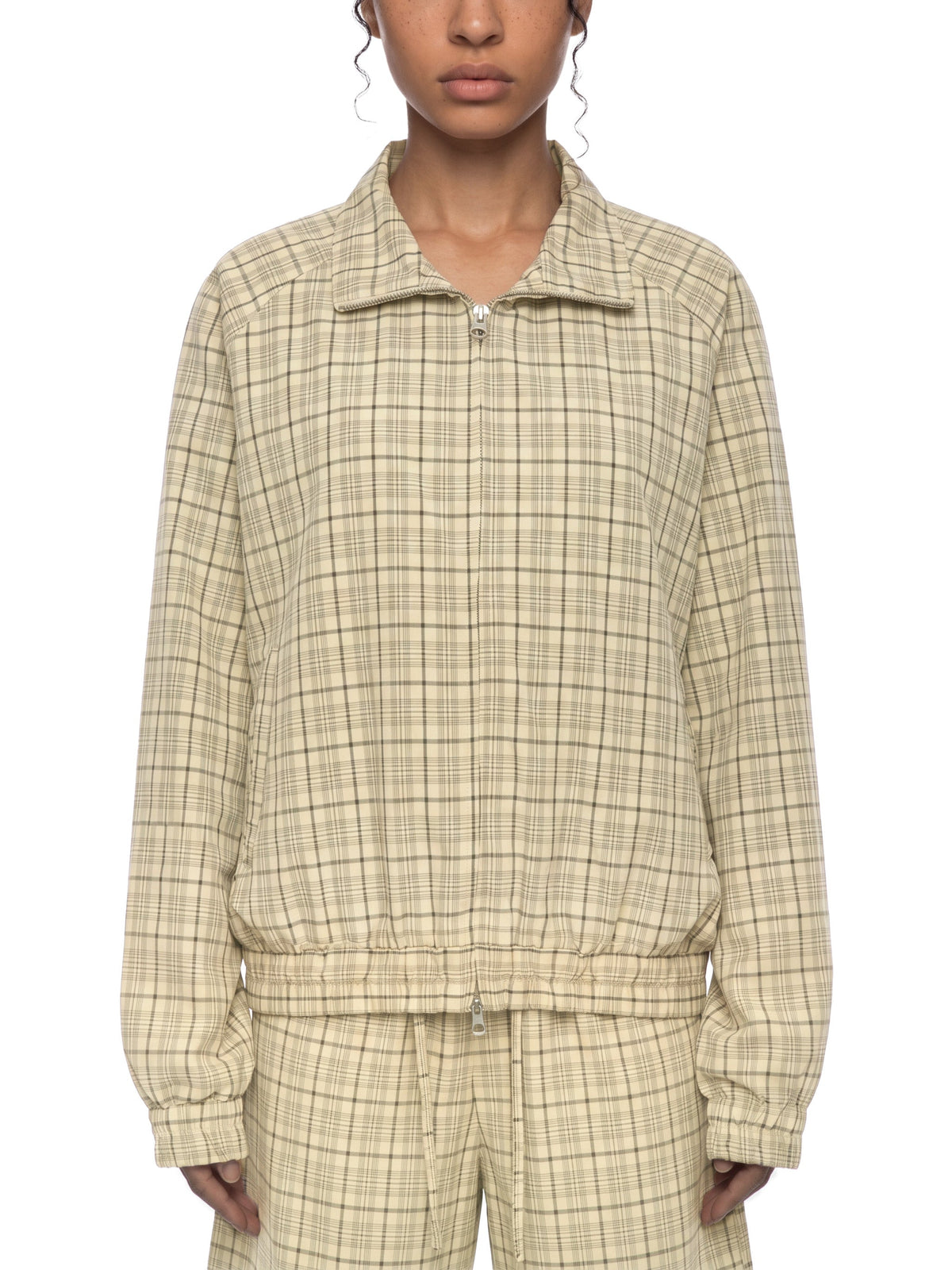 Unisex Plaid Full-Zip Track Jacket