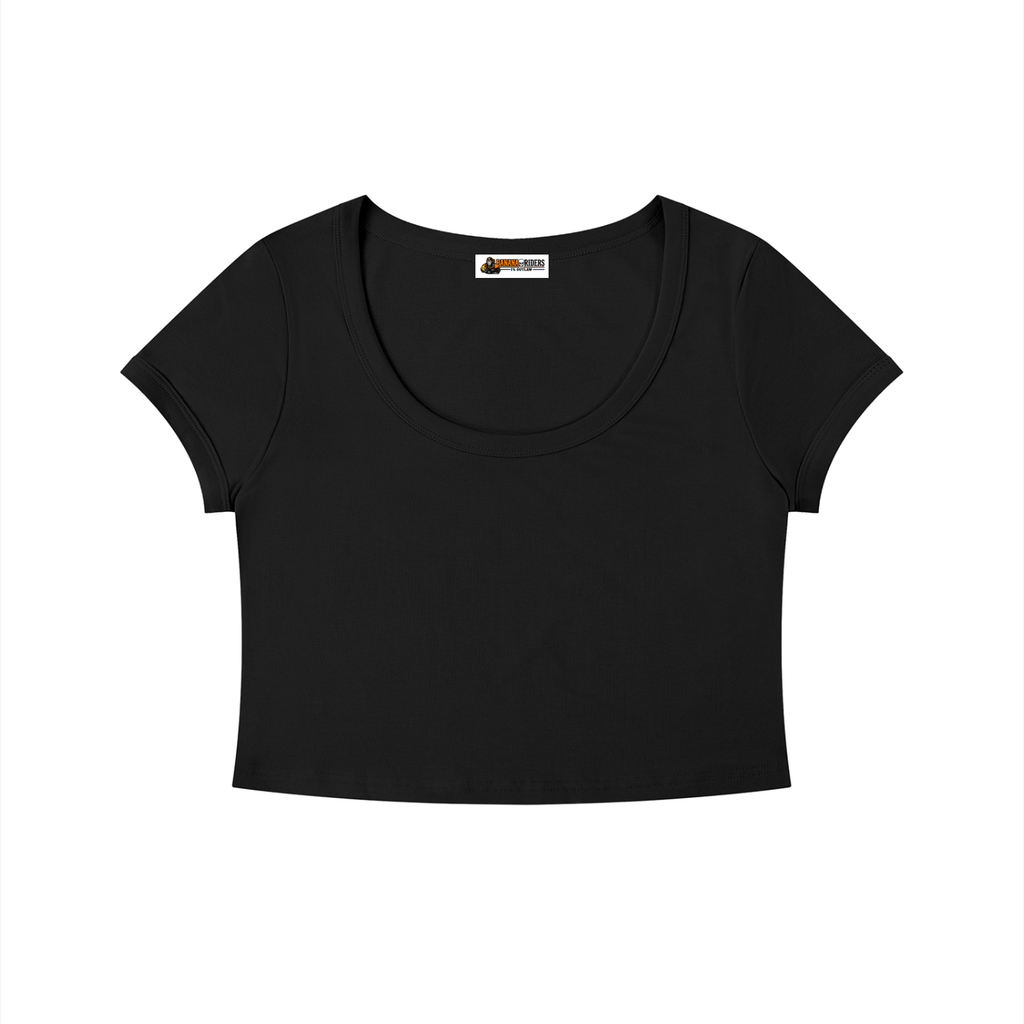 Women's Solid Color Slim Crop T-Shirt
