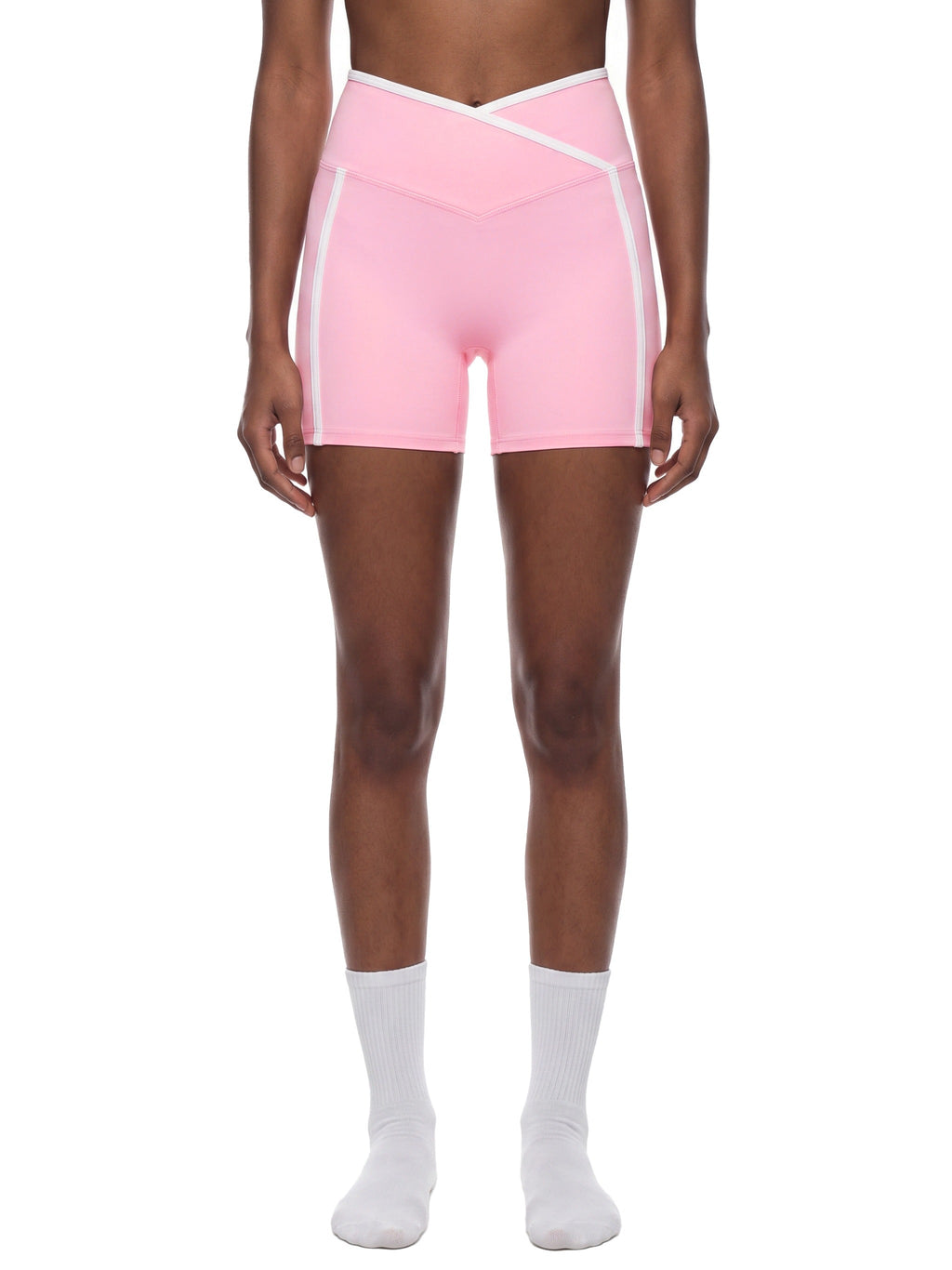 Women’s High Rise Color Block Yoga Shorts