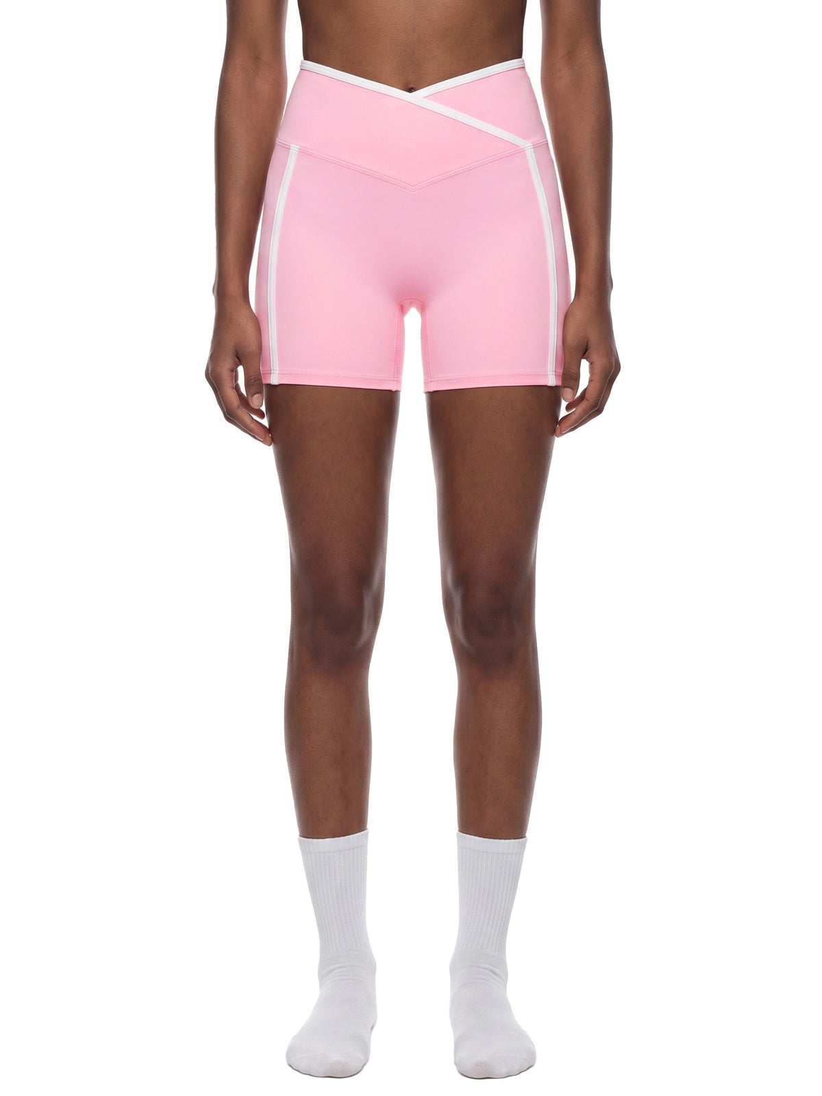 Women’s High Rise Color Block Yoga Shorts