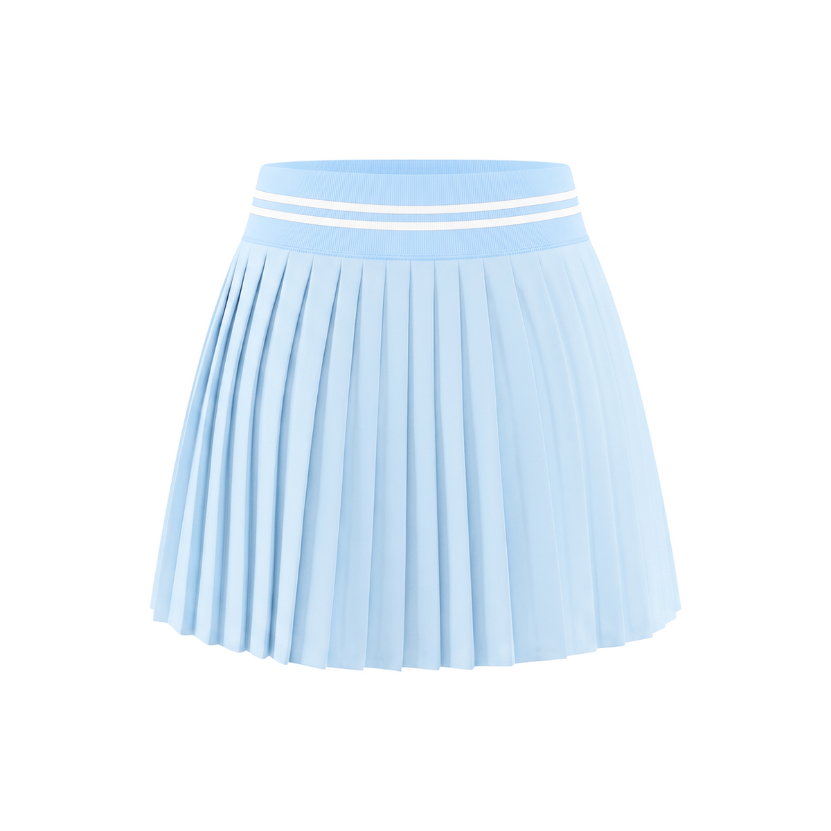 Off Script Women’s Contrast-Stripe Waist Pleated Mini Skirt