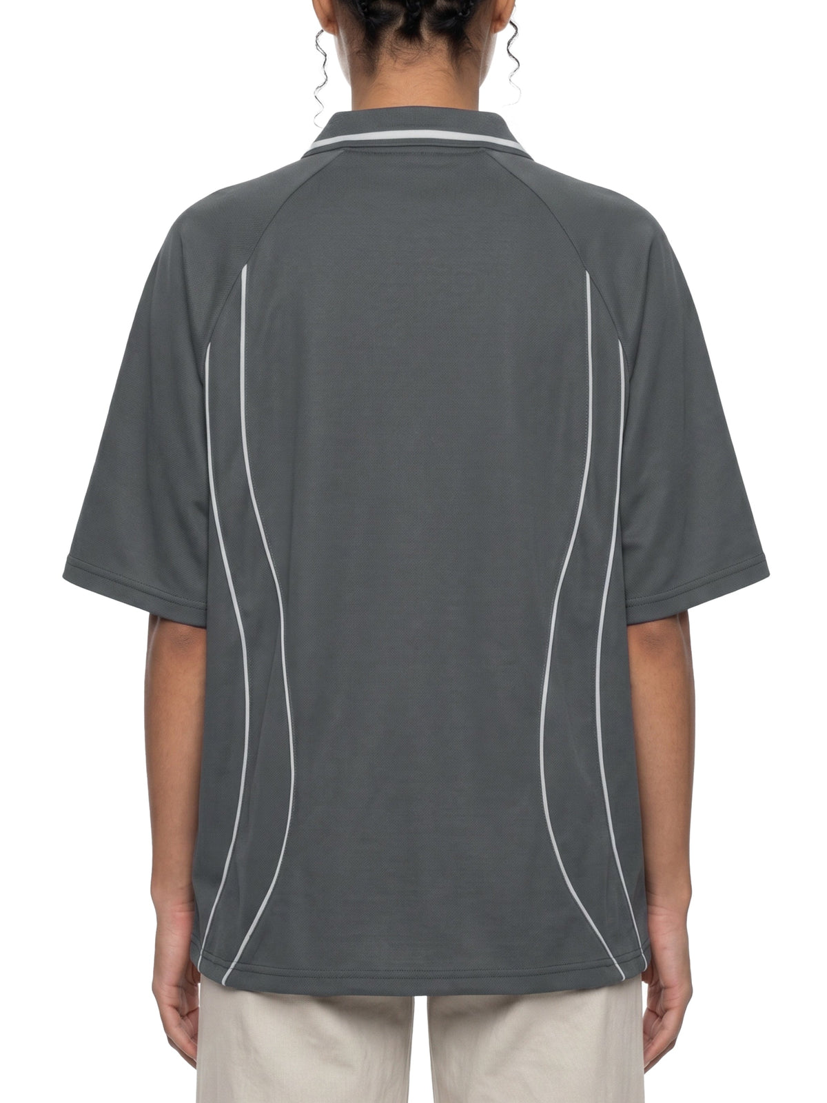 Unisex Raglan Piping Polo Shirt