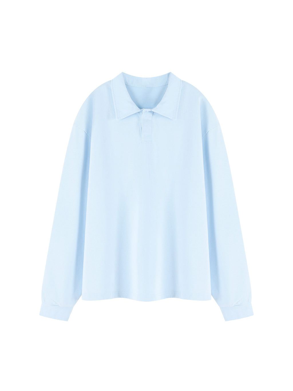 Unisex Loose Long Sleeve Polo Shirt