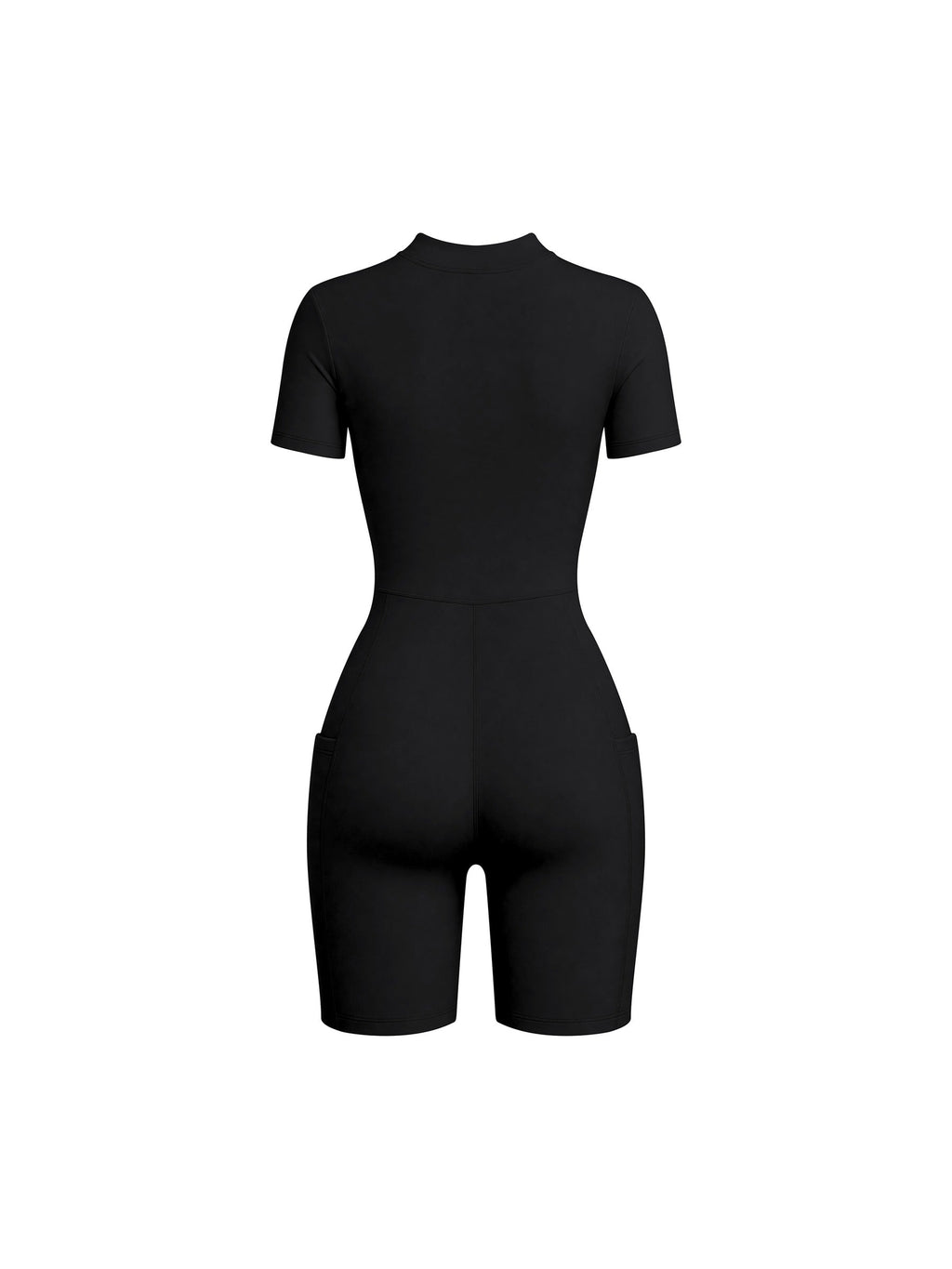 Women's Quarter-Zip Short Sleeve Romper