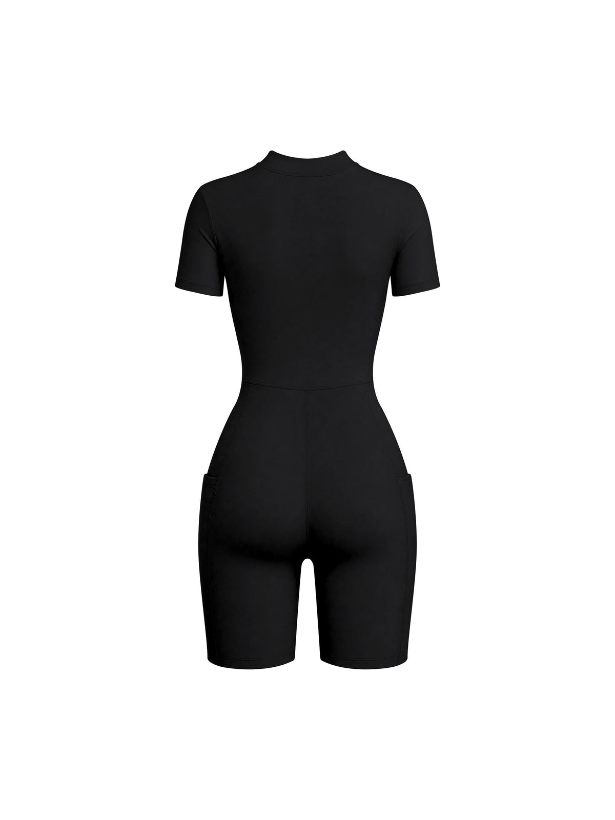 Women's Quarter-Zip Short Sleeve Romper