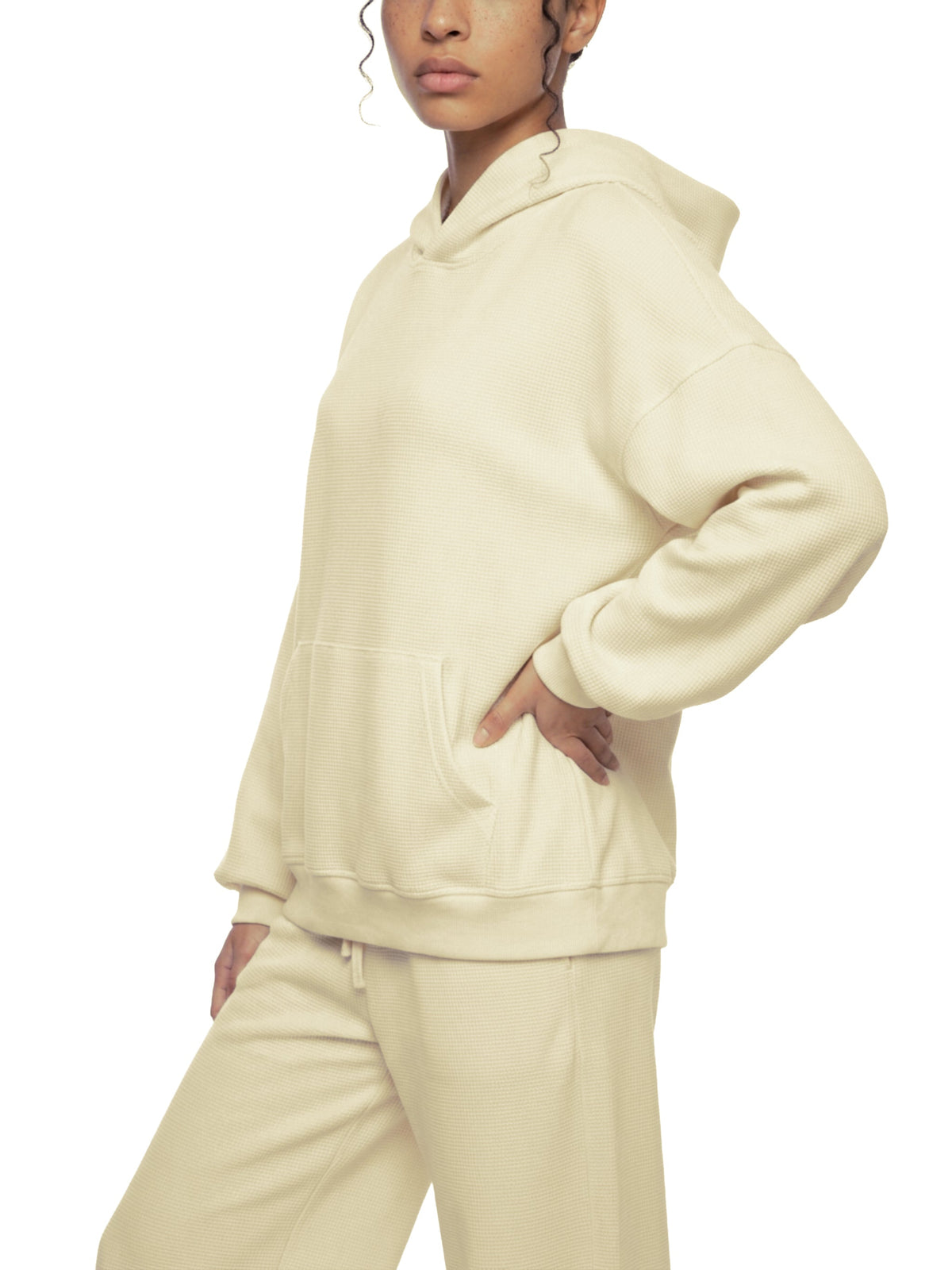 Unisex Waffle Boxy Hoodie