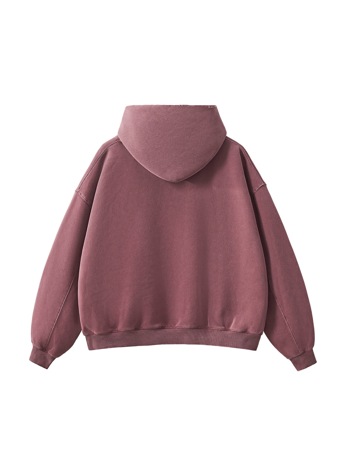 Frayed Enzyme Washed Fleece Hoodie