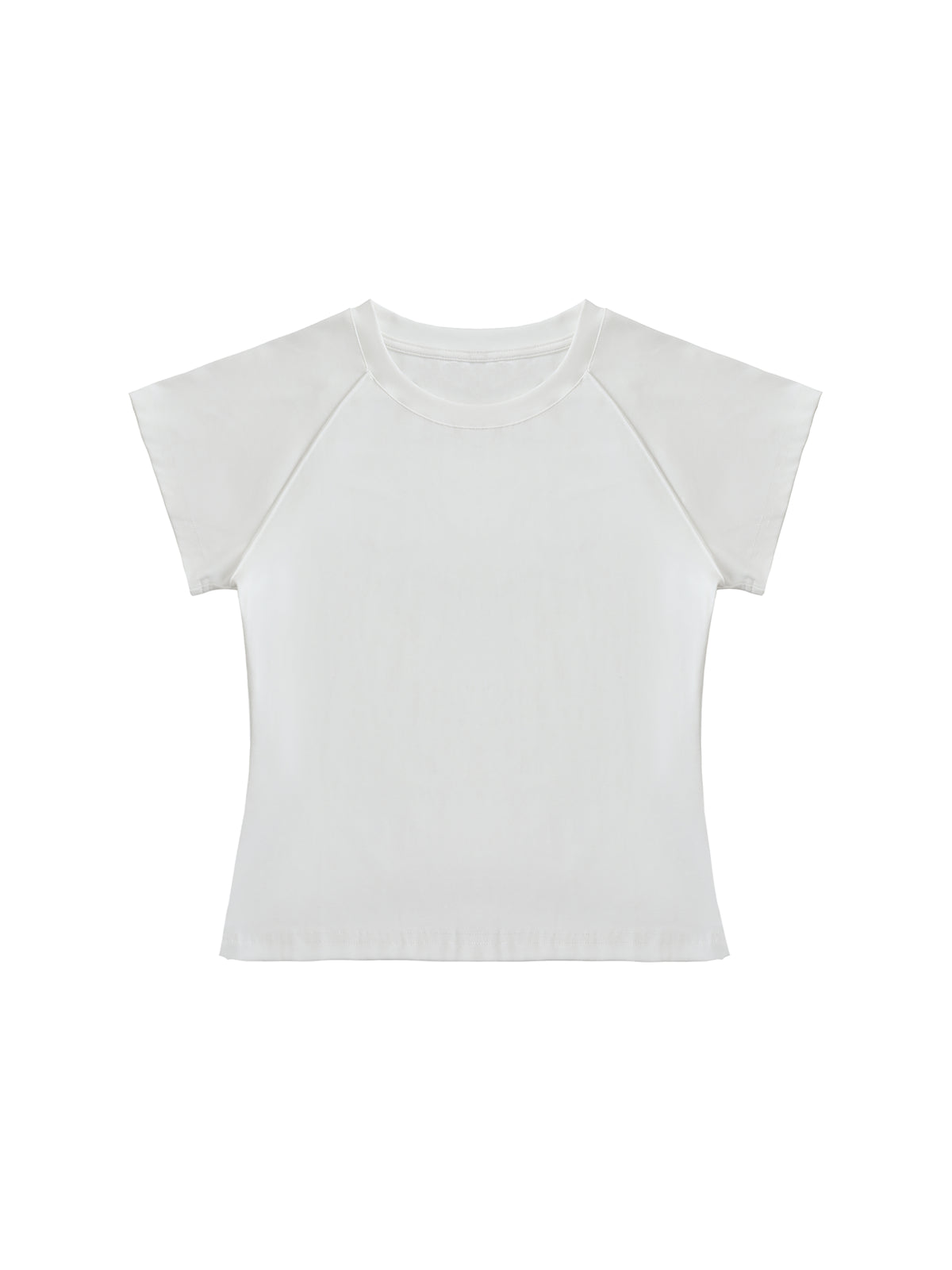 Solid Color Raglan Sleeve Crop Top