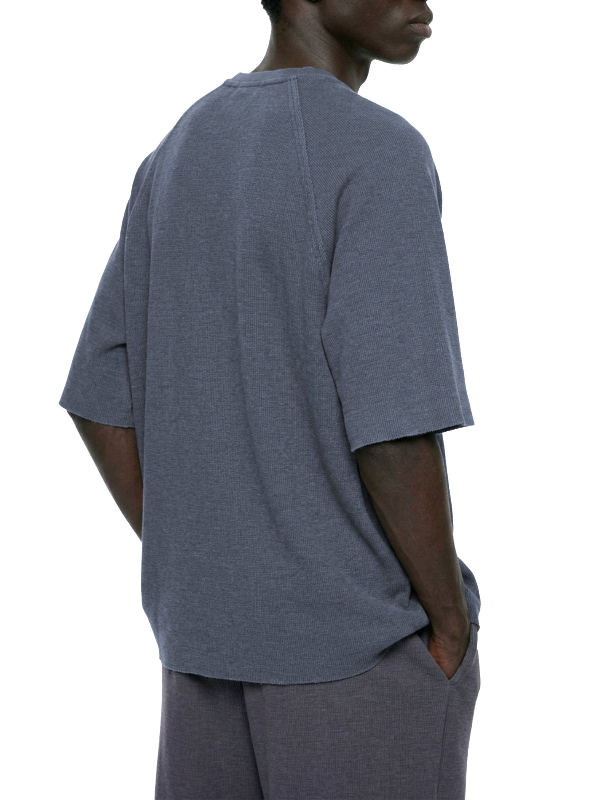 Unisex Mineral Wash Boxy Waffle T-Shirt