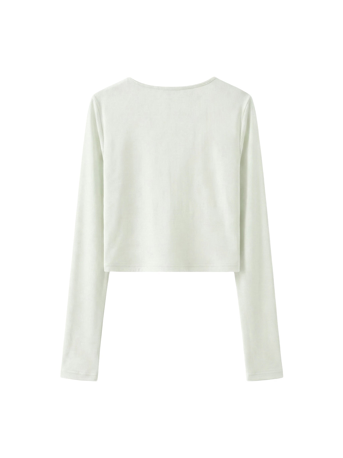 Women's Ruched Long Sleeve Crop T-Shirt