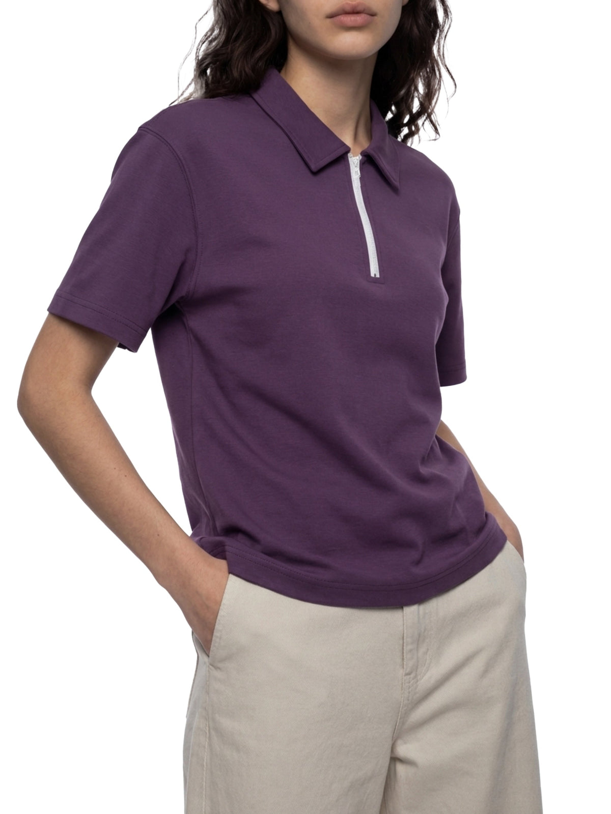 Unisex Quarter-Zip Polo Shirt