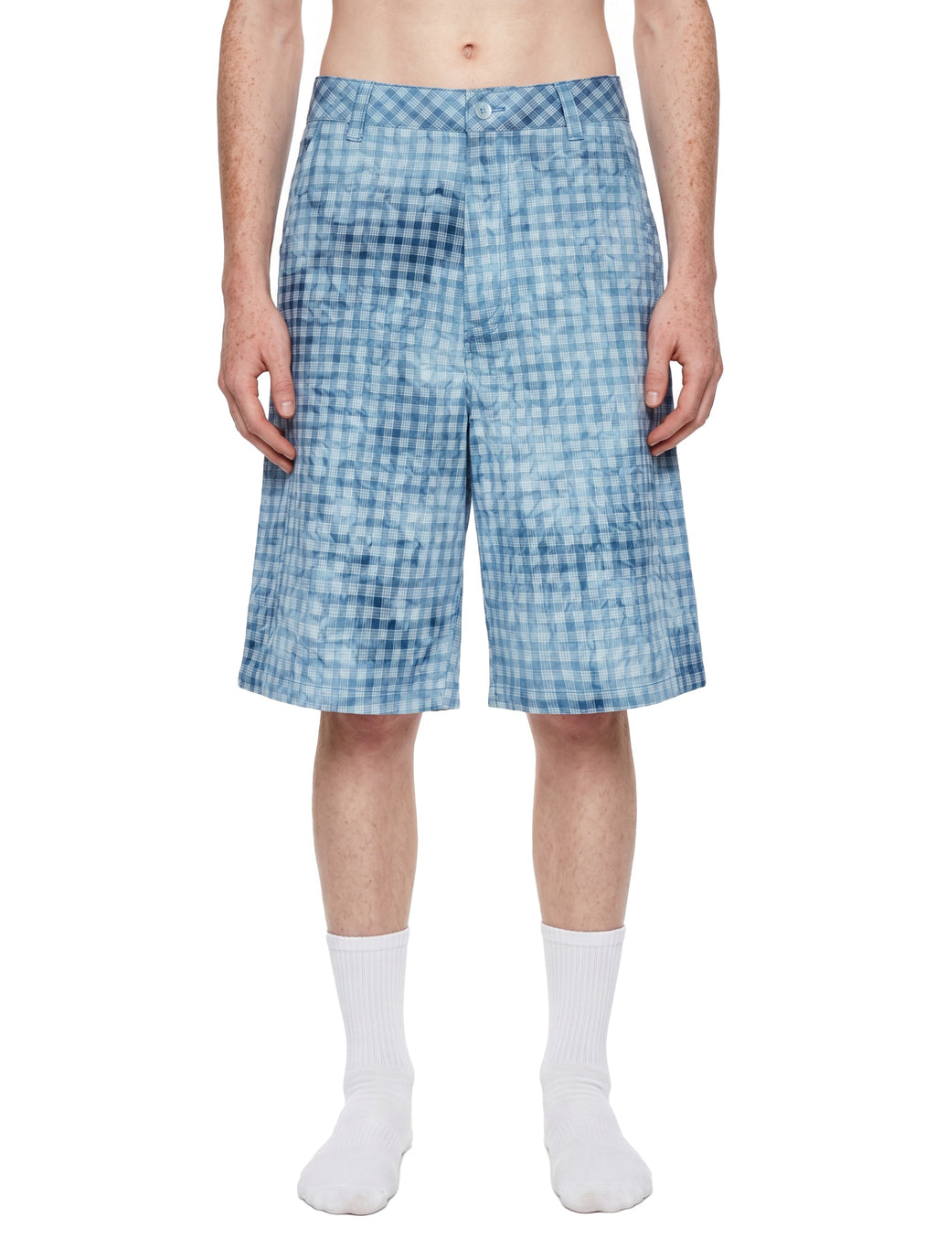 Unisex Vintage Wash Plaid Shorts