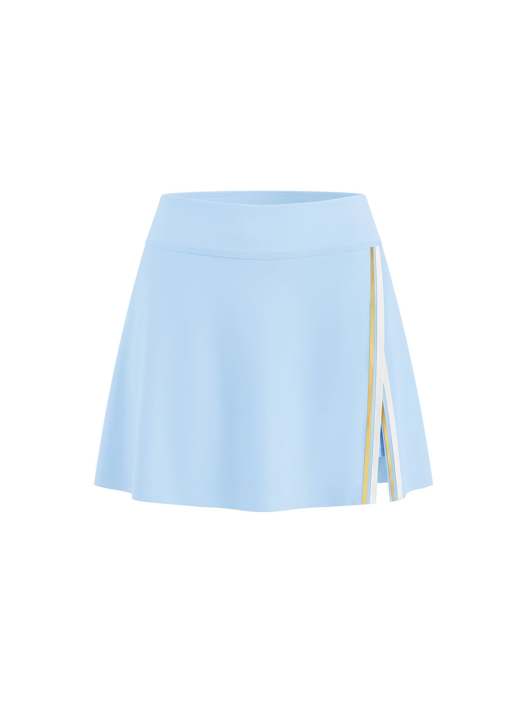 Women's A-Line Contrast Panel Slit Skirt
