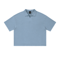 Unisex Vintage Wash Waffle Boxy Polo Shirt