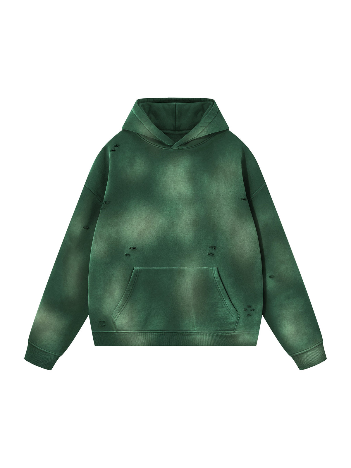 Unisex Sunfade Frayed Fleece Hoodie