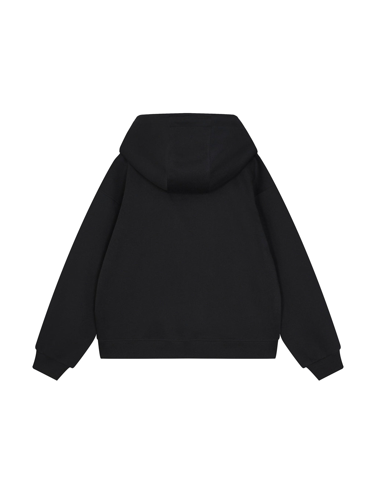 Boxy Button Placket Hoodie