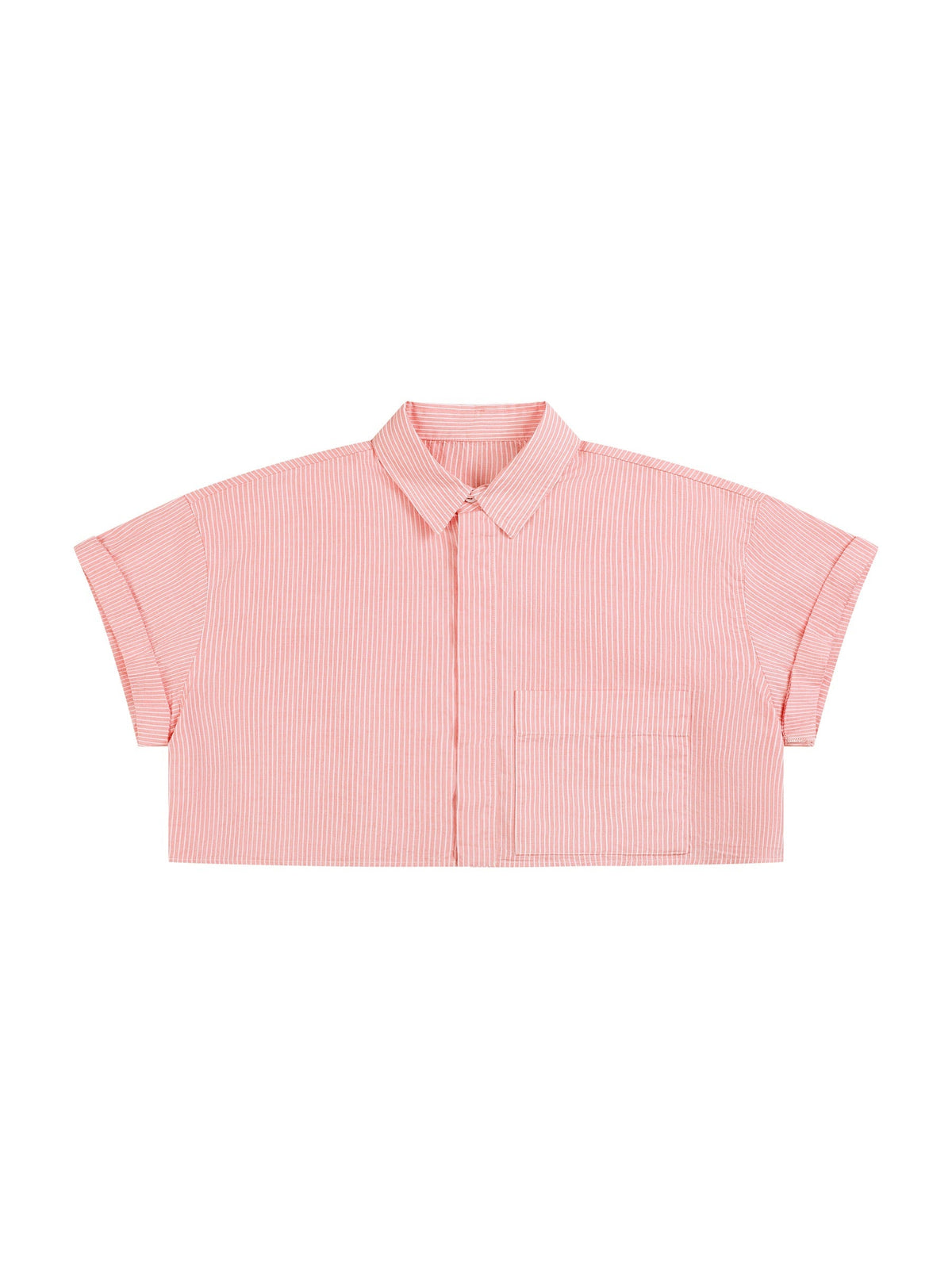 Women’s Striped Boxy Cropped Shirt