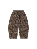 Unisex Leopard Barrel Leg Sweatpants