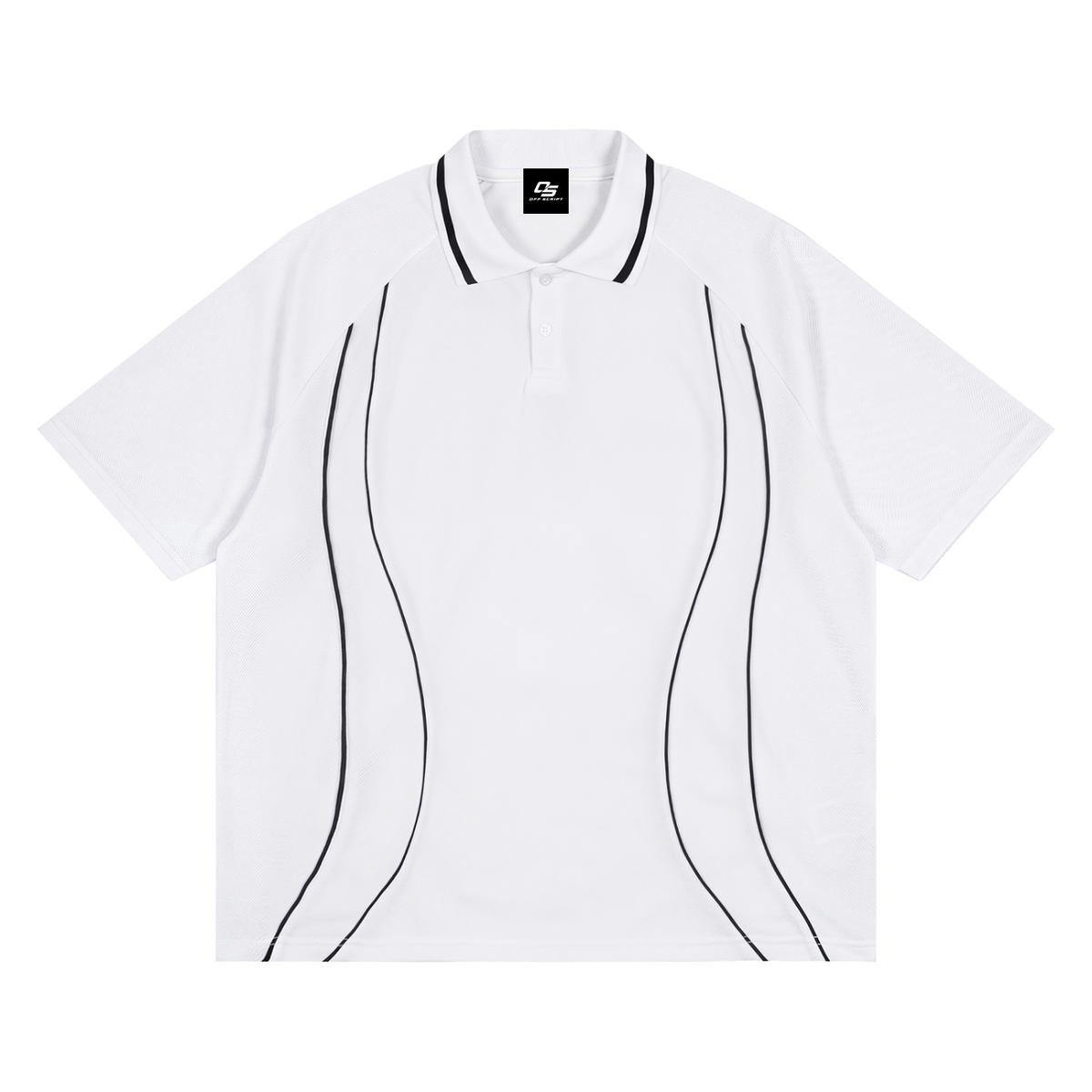Unisex Raglan Piping Polo Shirt