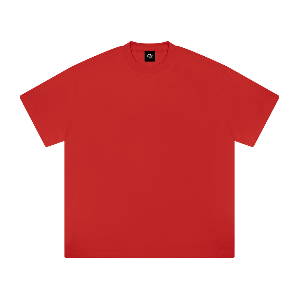 Red Heavyweight Drop Shoulder T-Shirt front product view