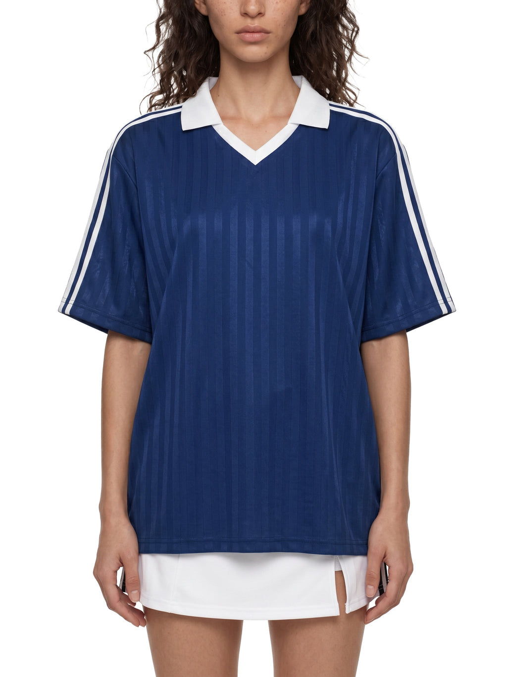 Unisex Contrast-Collar Striped Soccer Jersey gallery view