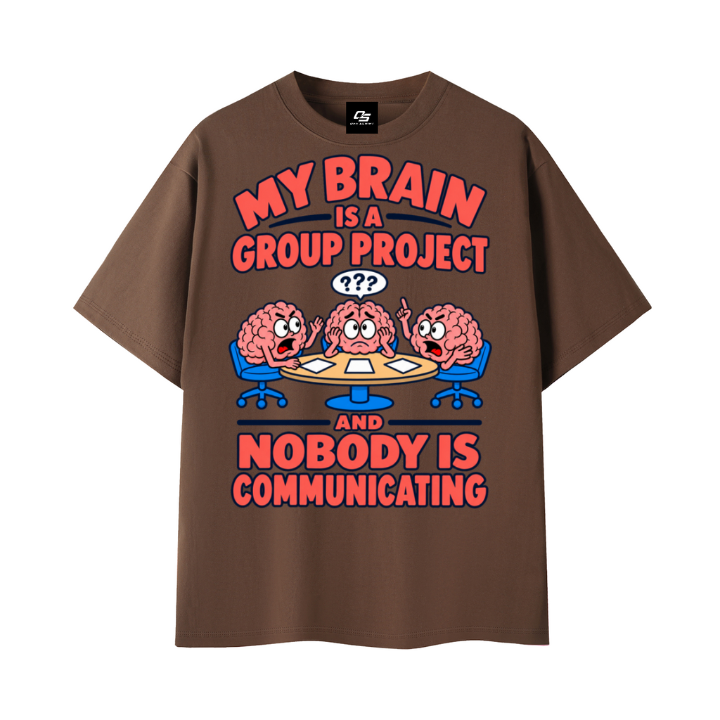 Group Project Graphic Essential Cotton Unisex T-Shirt – Coffee