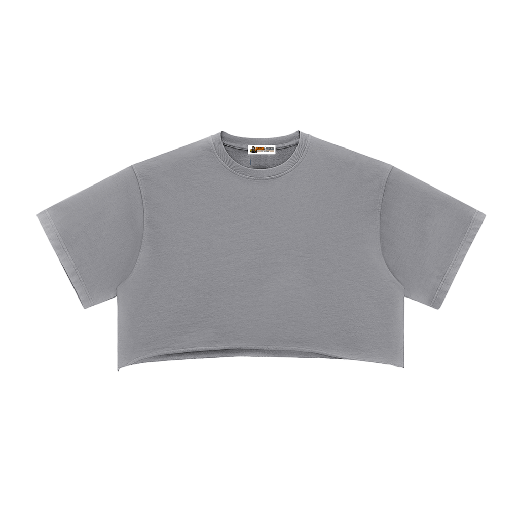 Snow Washed Raw Edge Crop Top