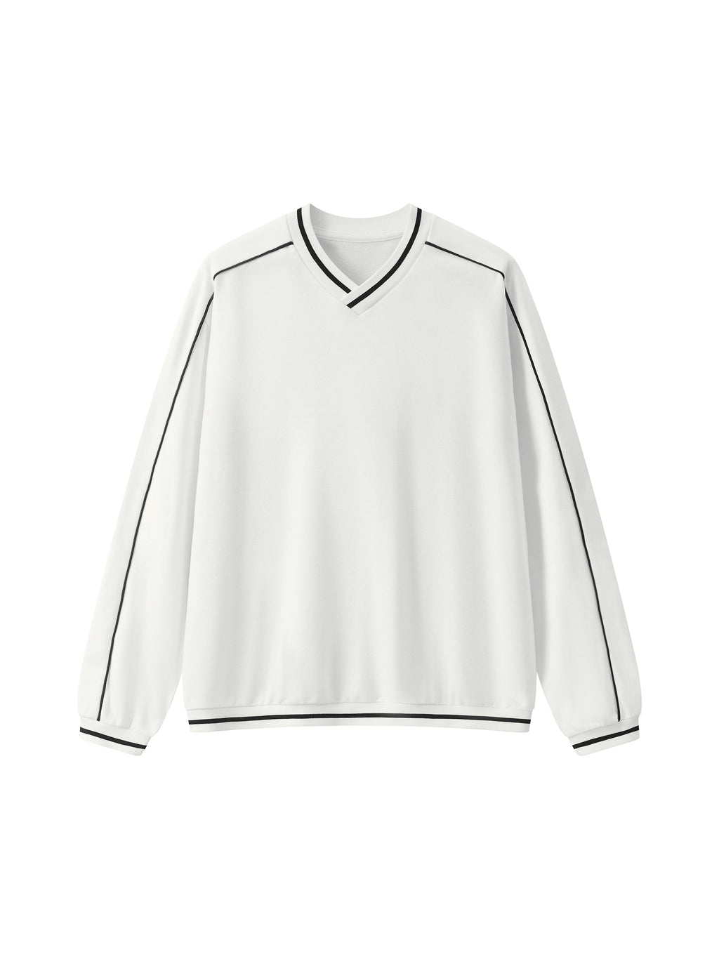 Unisex Color Block V-Neck Sweatshirt