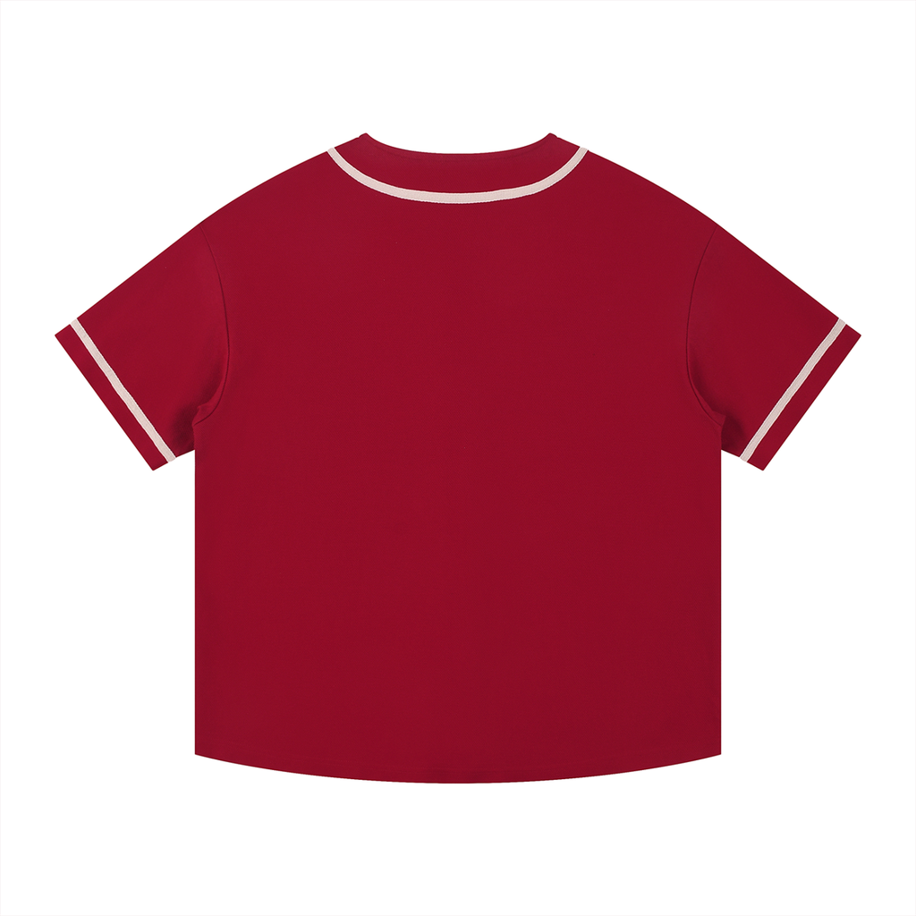 Unisex Contrast Piped Button-Up Jersey gallery view