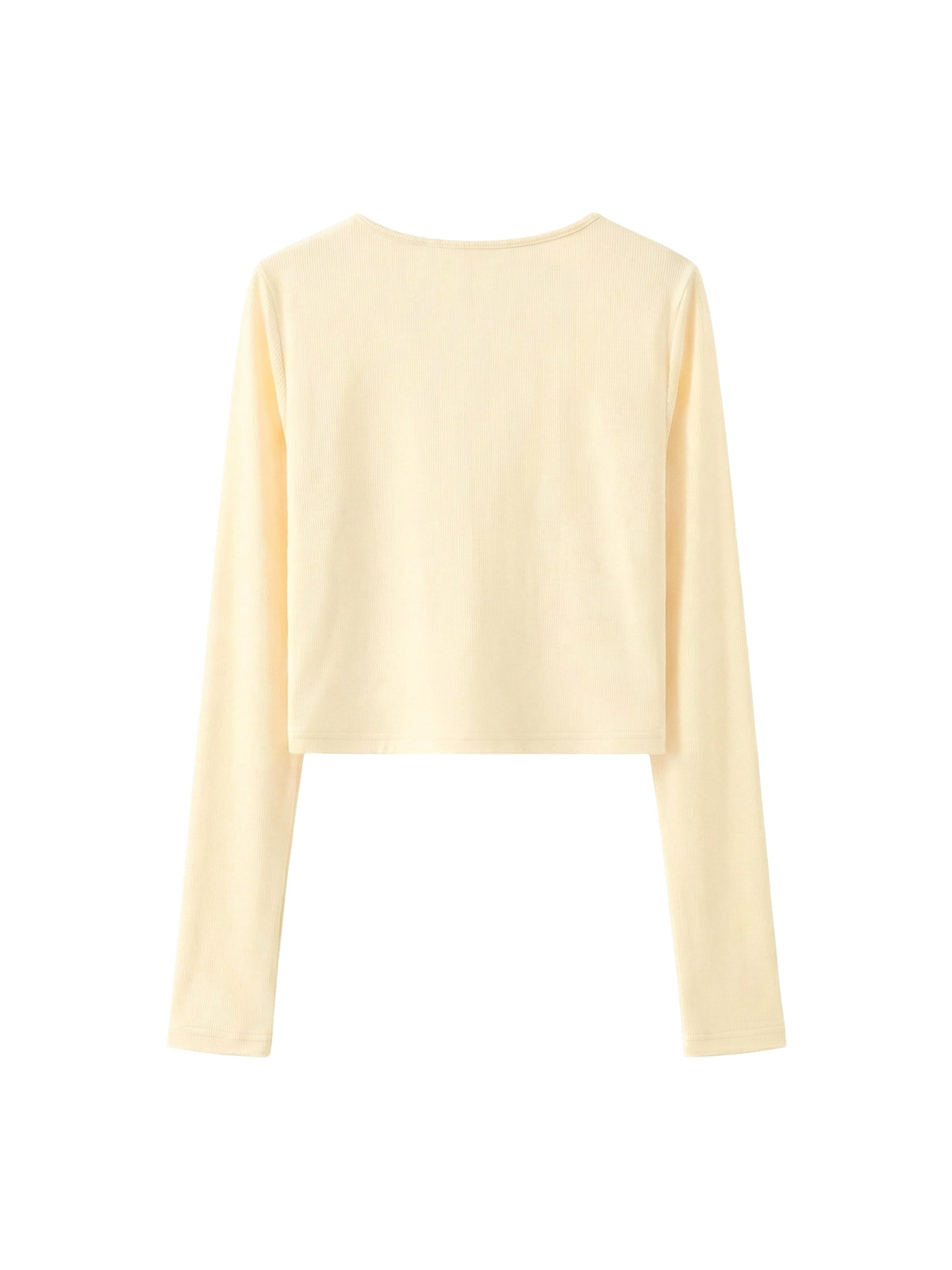 Women's Ruched Long Sleeve Crop T-Shirt