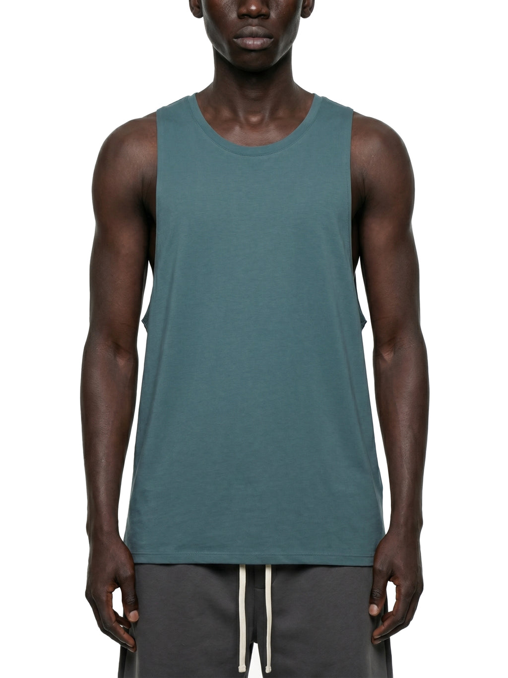Men's Solid Colour Crewneck Tank Top