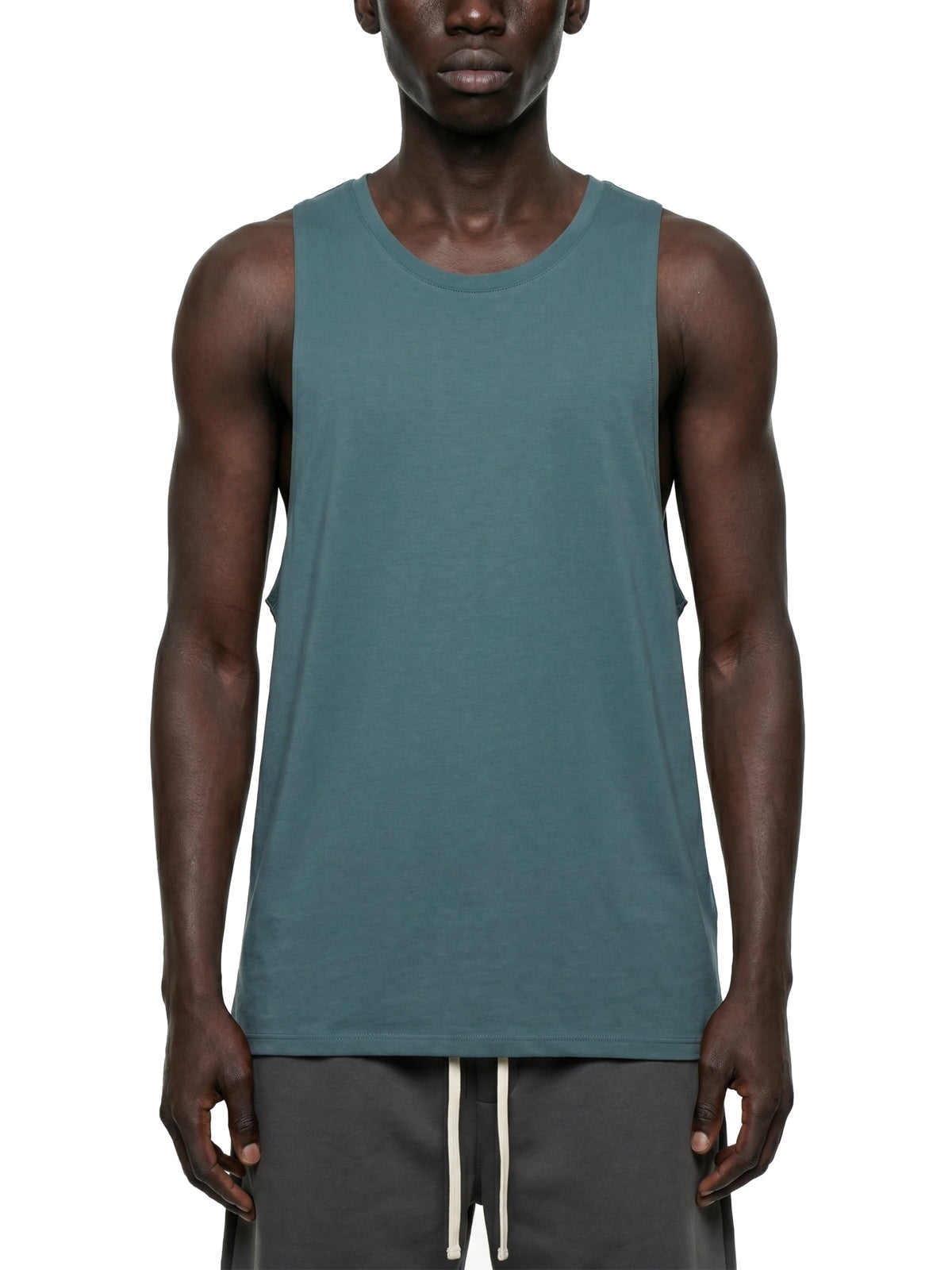Men's Solid Colour Crewneck Tank Top