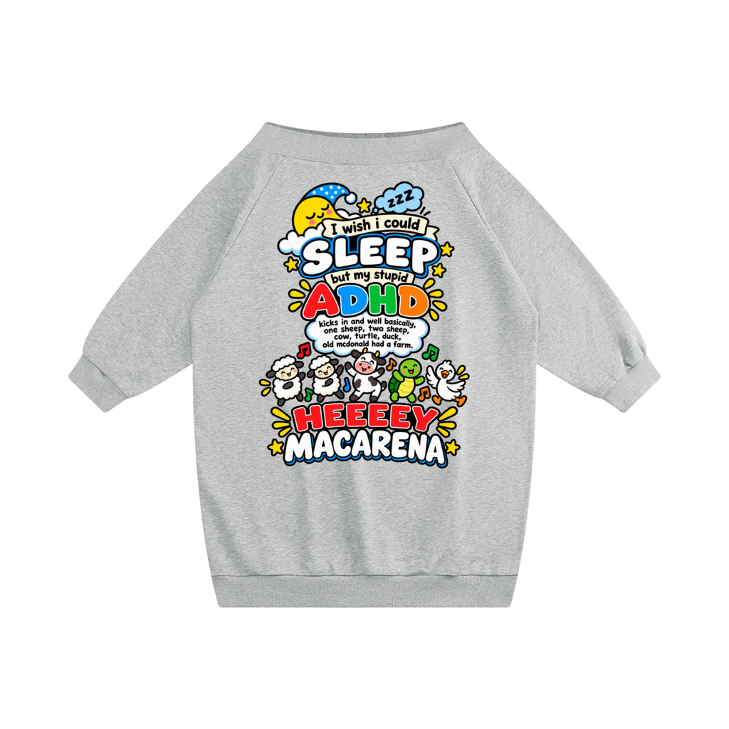 ADHD Macarena Women's Off-the-Shoulder Graphic Dress - Flower Gray front