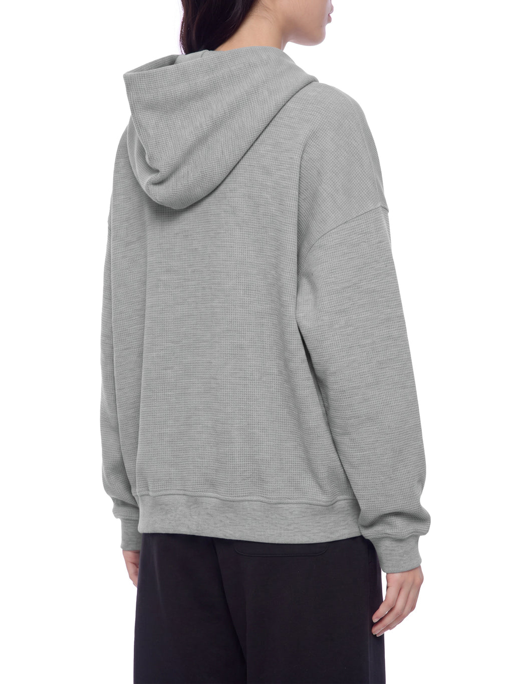Unisex Waffle Boxy Full-Zip Hoodie