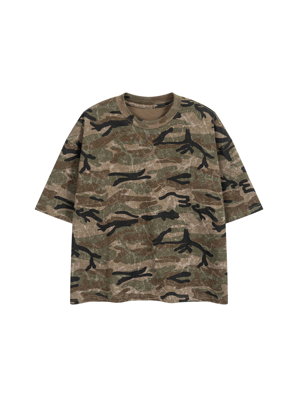 Unisex Boxy Camo Print T-Shirt