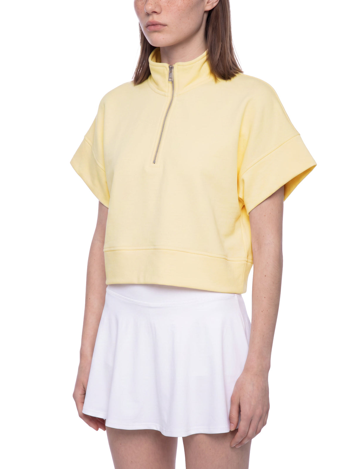 Women's Quarter Zip Crop Sweatshirt