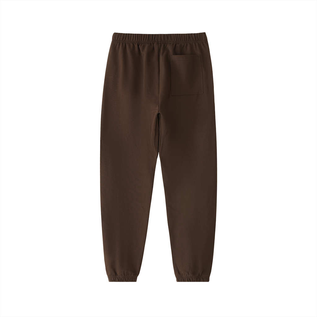 Unisex Essential Heavyweight Cotton Sweatpants – Coffee back view